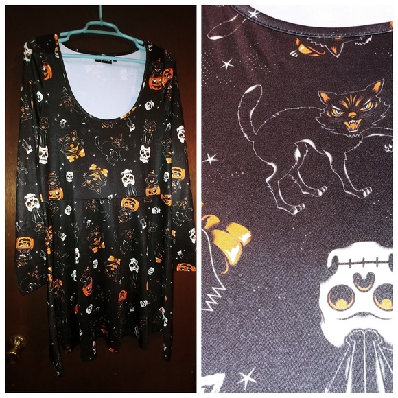 Sourpuss Dresses & Skirts - Sourpuss Halloween Cat, Pumpkin, 13 dress 3XL